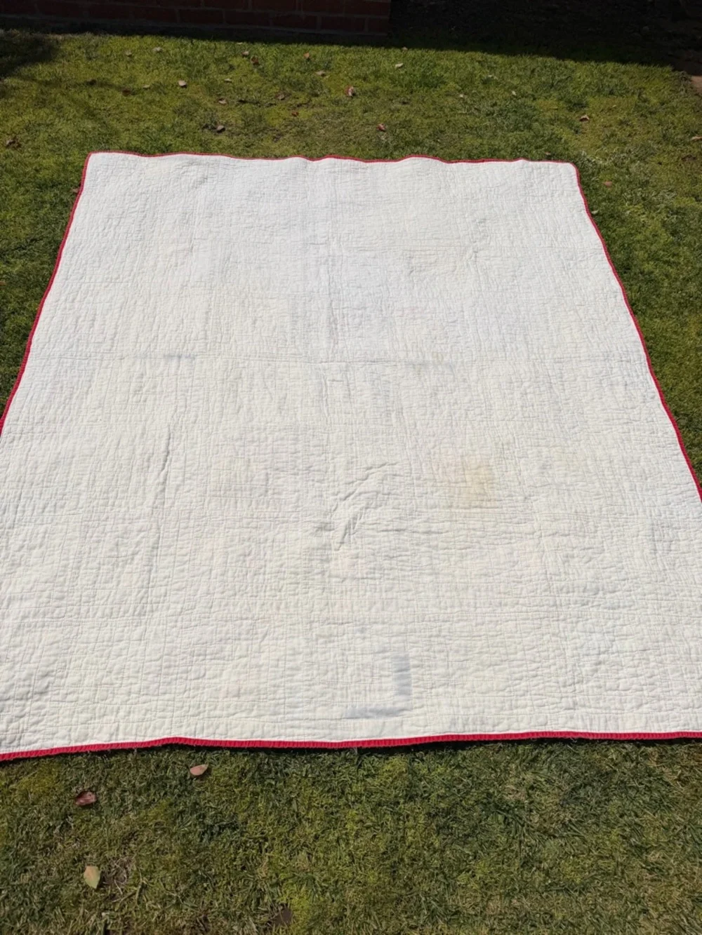 VTG Log Cabin Patchwork Quilt Fields & Furrows Scappy Gauzy 70x80 Flaws Cutter